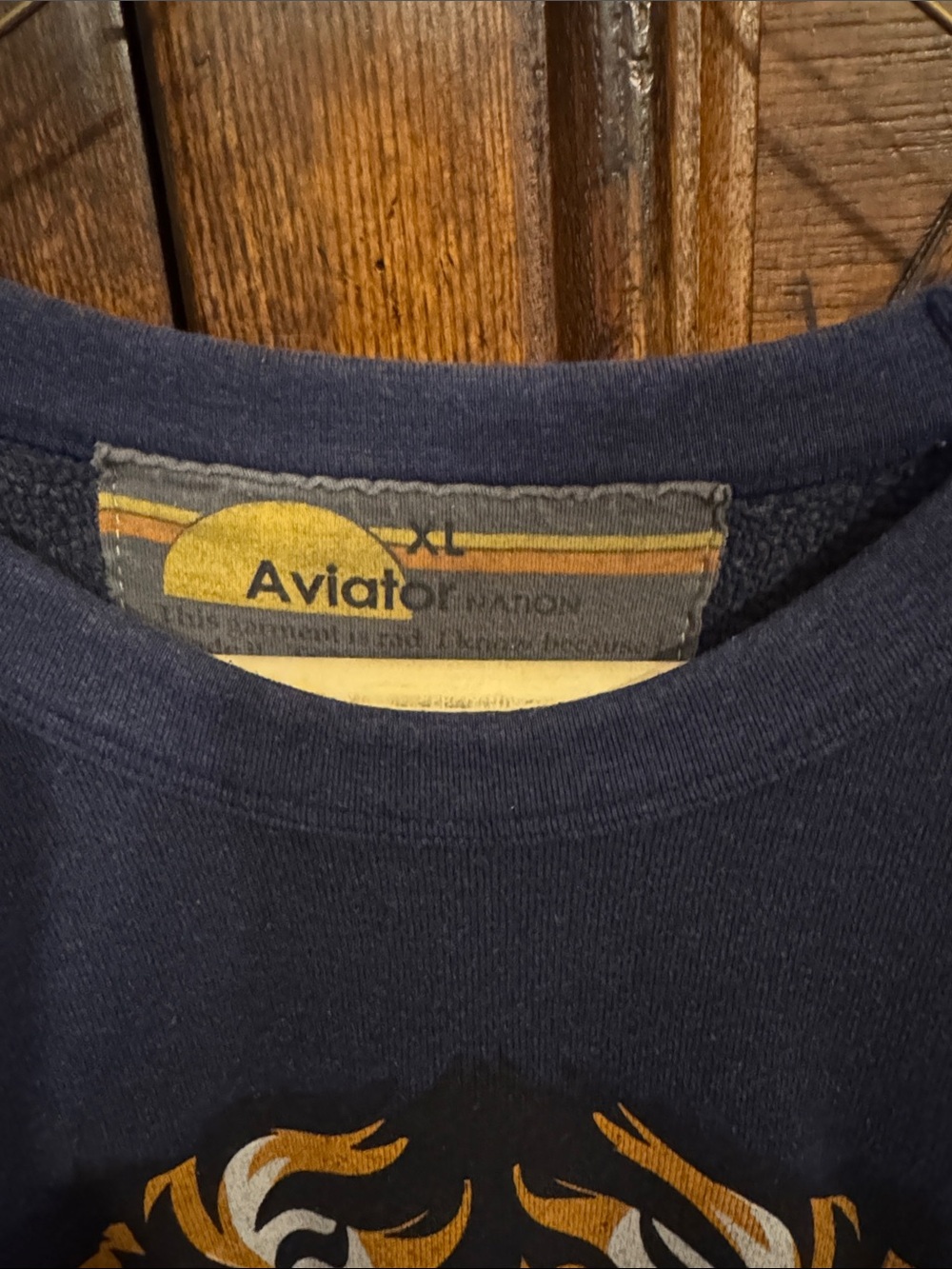 Aviator Nation Blue Tiger Sweatshirt XL - Picture 2 of 6
